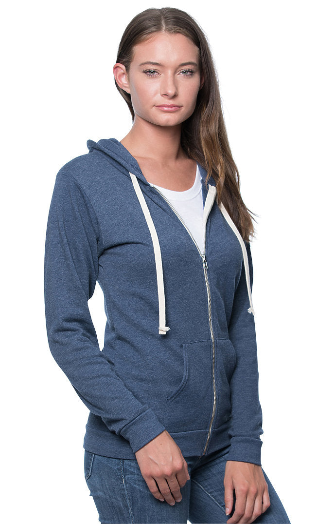 Royal Apparel 97150 Unisex Organic RPET French Terry Zip Hoodie - Heather Dusk