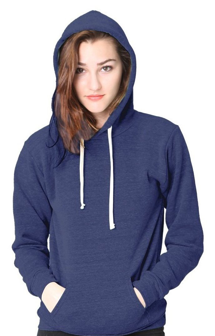 Royal Apparel 97155 Unisex Organic RPET French Terry Pullover Hoodie - Heather Dusk