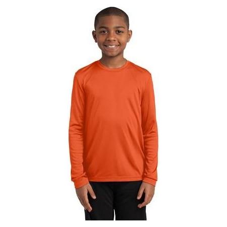 Youth Long Sleeve Competitor™ Tee DRI-EQUIP Deep Orange Youth Medium