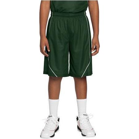 Youth PosiCharge™ Mesh Reversible Spliced Short DRI-EQUIP Forest Green Youth Medium