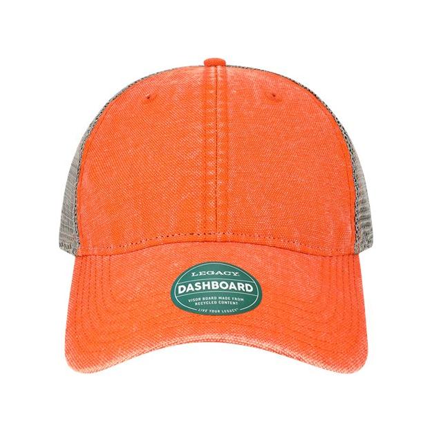 LEGACY Dashboard Trucker Cap - LEGACY DTA LEGACY Orange/ Grey Adjustable