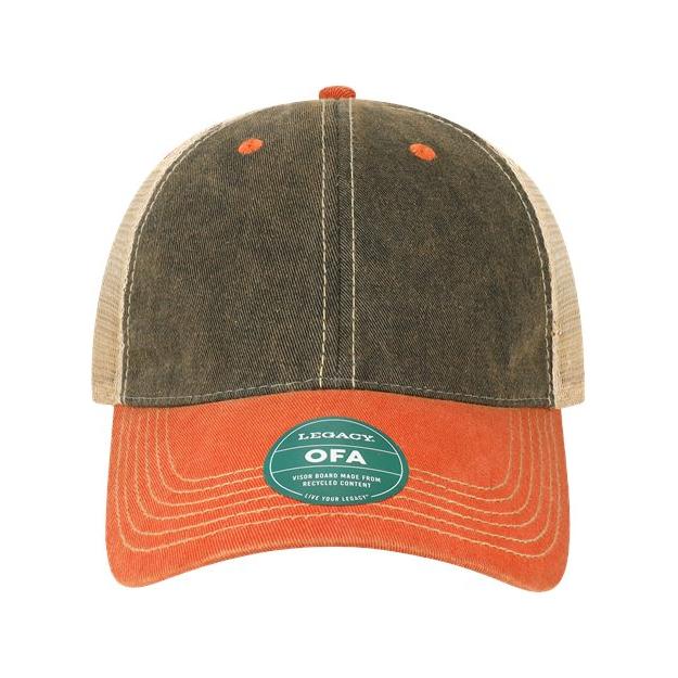 LEGACY Old Favorite Trucker Cap - LEGACY OFA Caps LEGACY Black/ Orange/ Khaki Adjustable