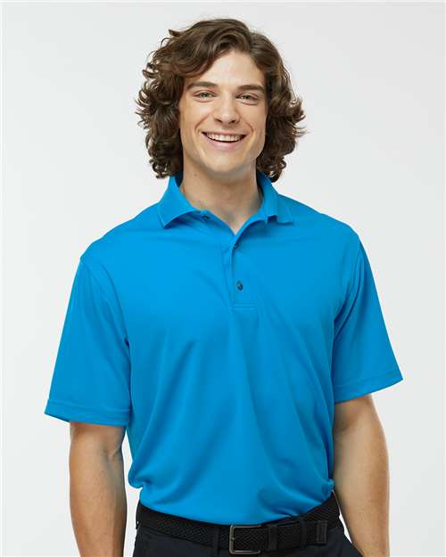 Paragon Men's Saratoga Performance Mini Mesh Polo - Turquoise - Paragon 100 Paragon Turquoise S