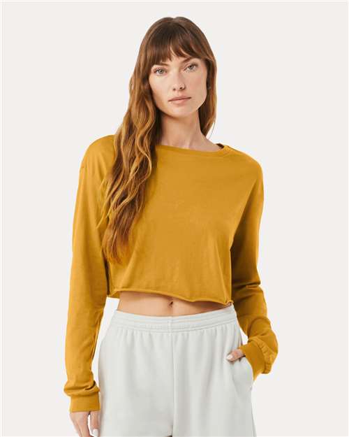 Bella + Canvas 6501 Women's FWD Fashion Crop Long Sleeve Tee