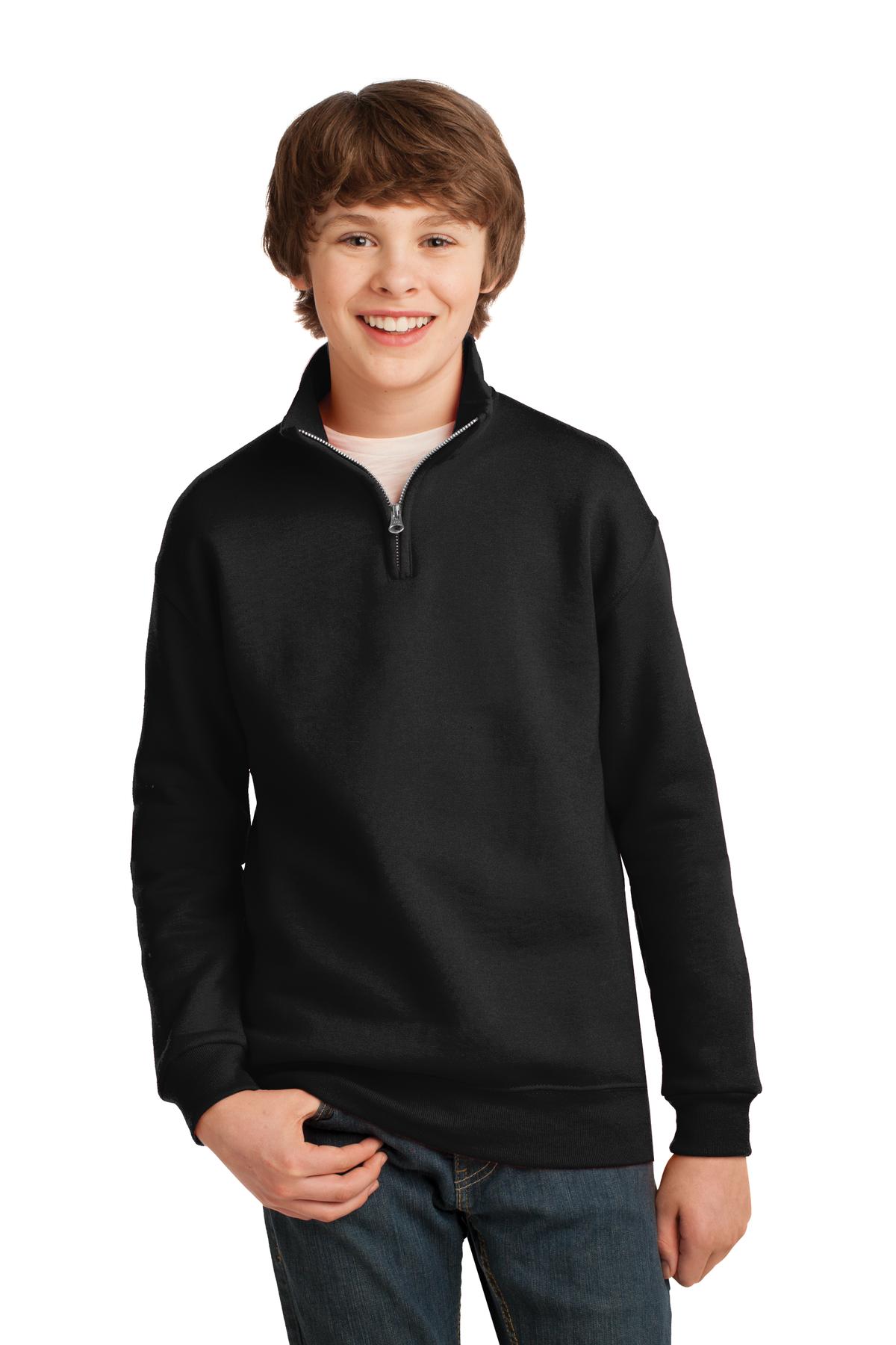 DISCONTINUED JERZEES ® Youth NuBlend ® 1/4-Zip Cadet Collar Sweatshirt. 995Y - Jerzees 995Y