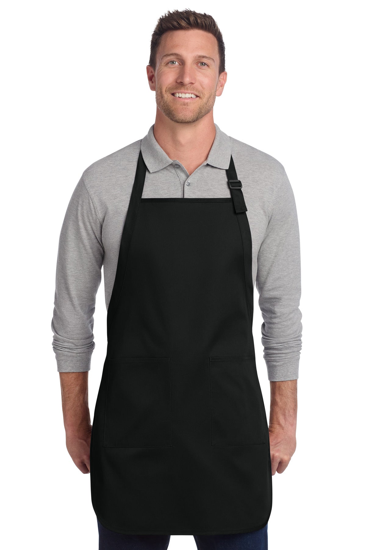 Port Authority ® Full-Length Two-Pocket Bib Apron. A600 - Port Authority A600