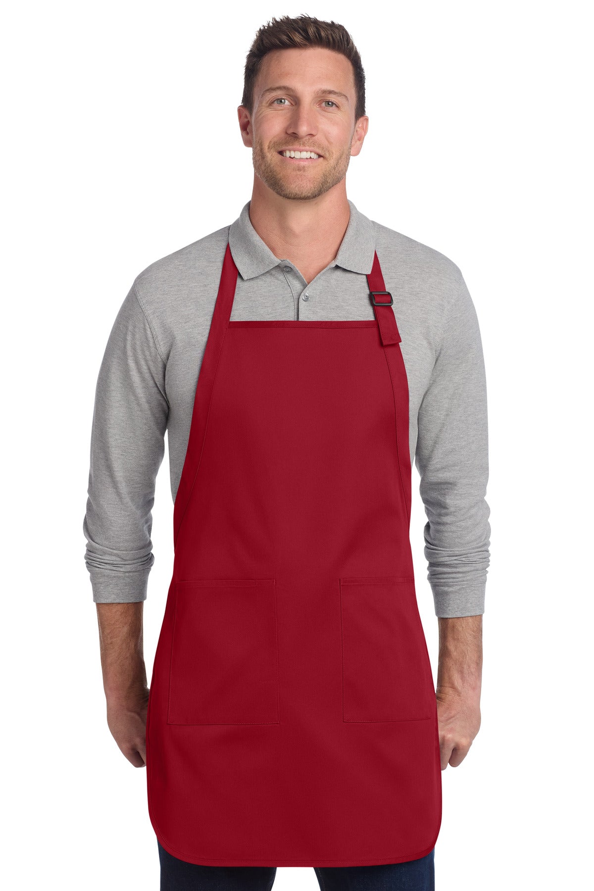 Port Authority ® Full-Length Two-Pocket Bib Apron. A600 - Port Authority A600