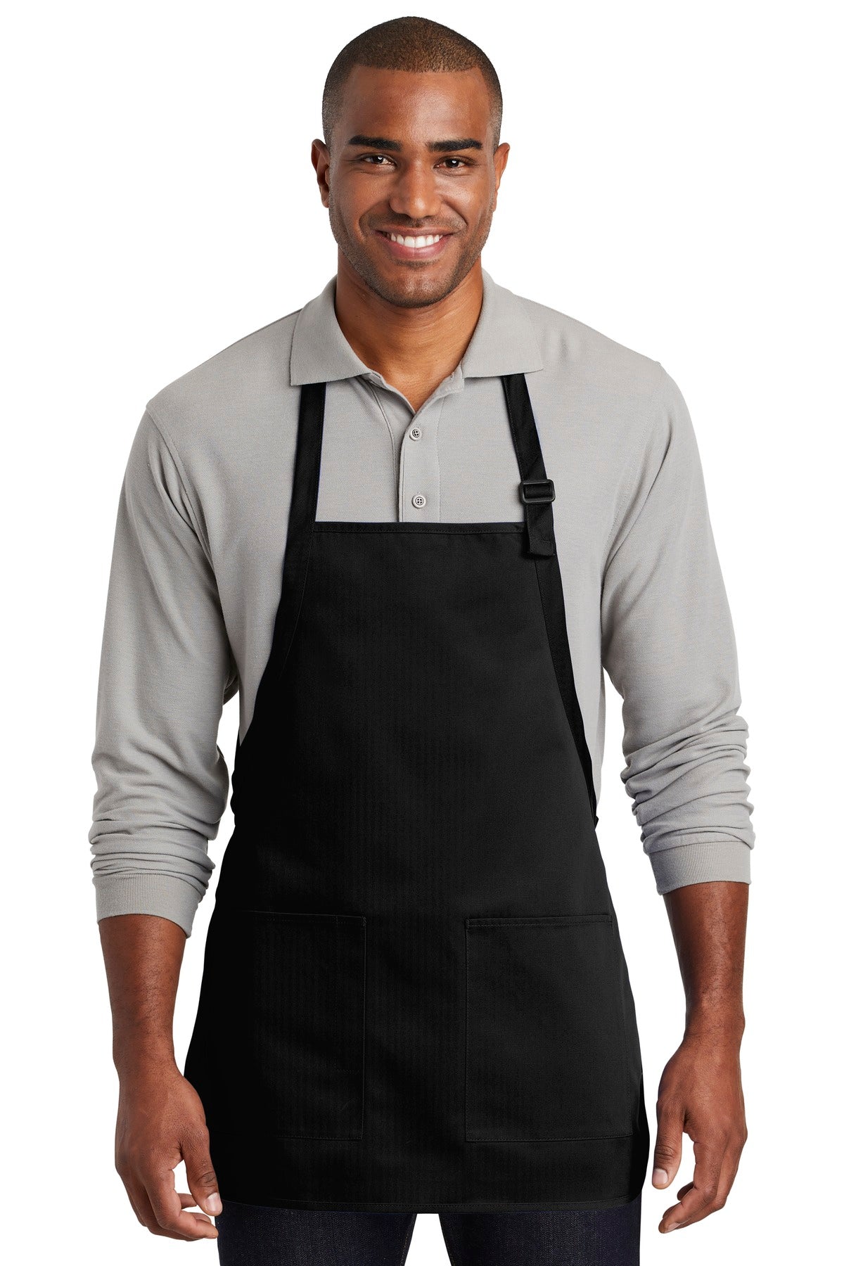 Port Authority ® Medium-Length Two-Pocket Bib Apron. A601 - Port Authority A601