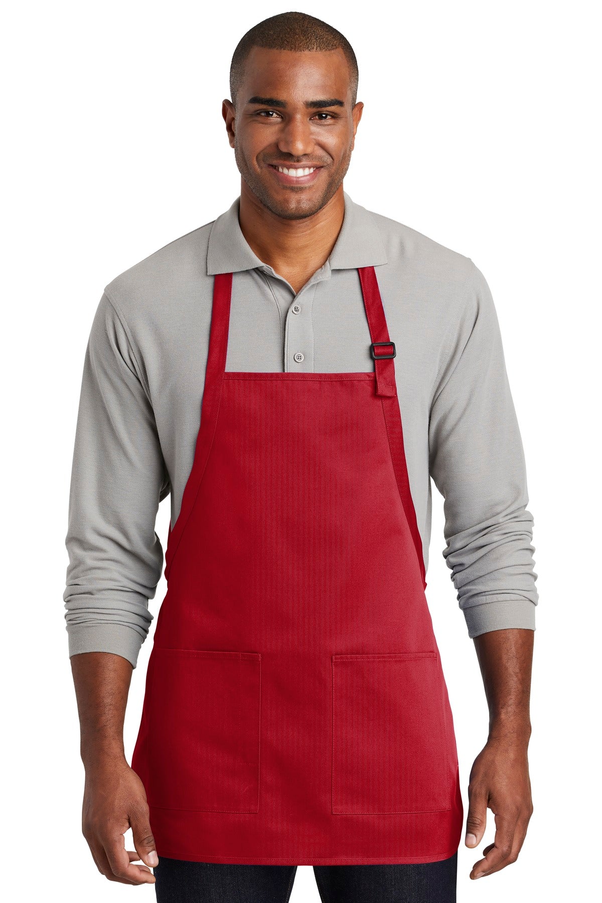 Port Authority ® Medium-Length Two-Pocket Bib Apron. A601 - Port Authority A601