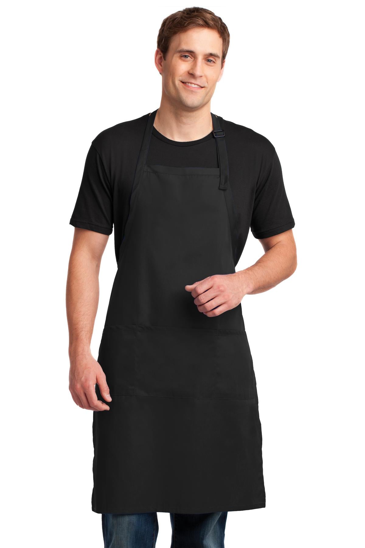 Port Authority ® Easy Care Extra Long Bib Apron with Stain Release. A700 - Port Authority A700