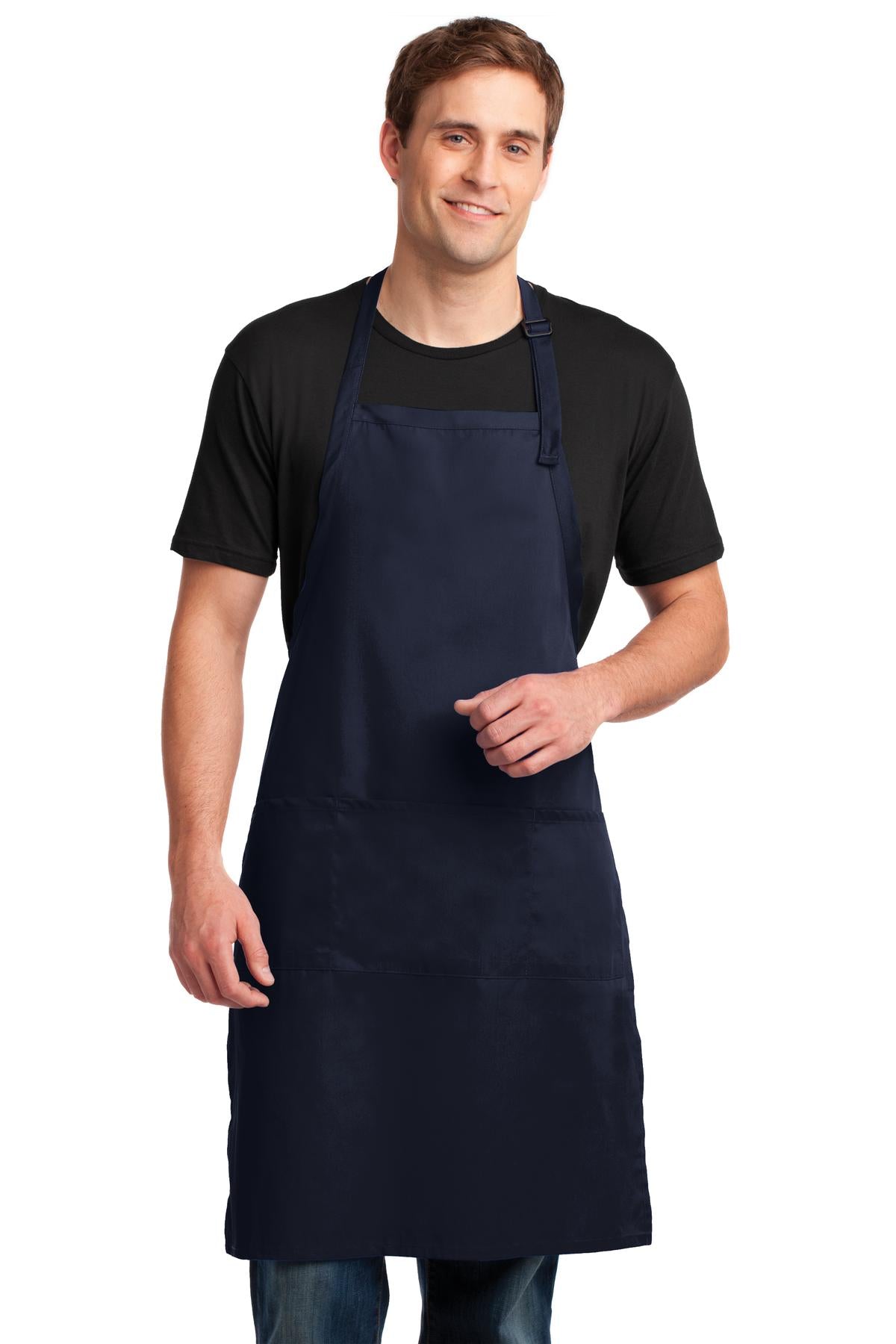 Port Authority ® Easy Care Extra Long Bib Apron with Stain Release. A700 - Port Authority A700