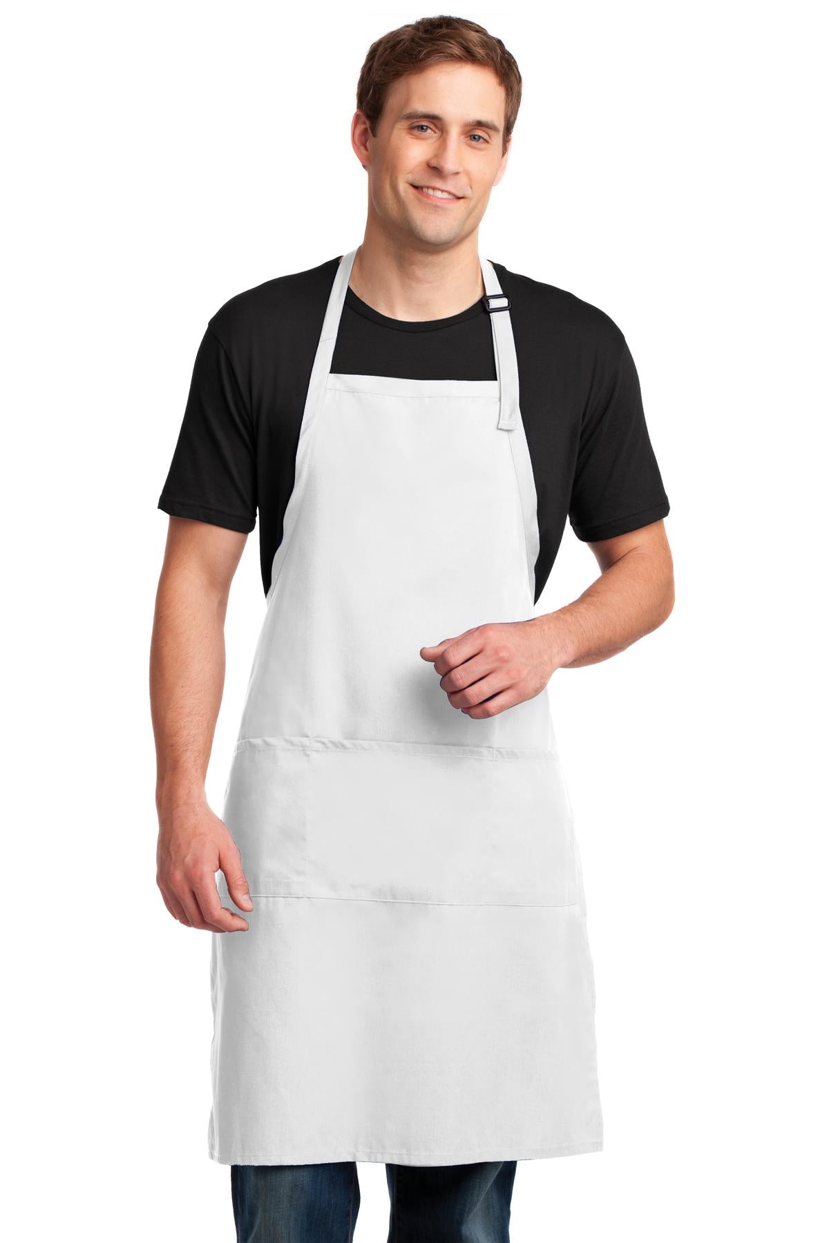 Port Authority ® Easy Care Extra Long Bib Apron with Stain Release. A700 - Port Authority A700