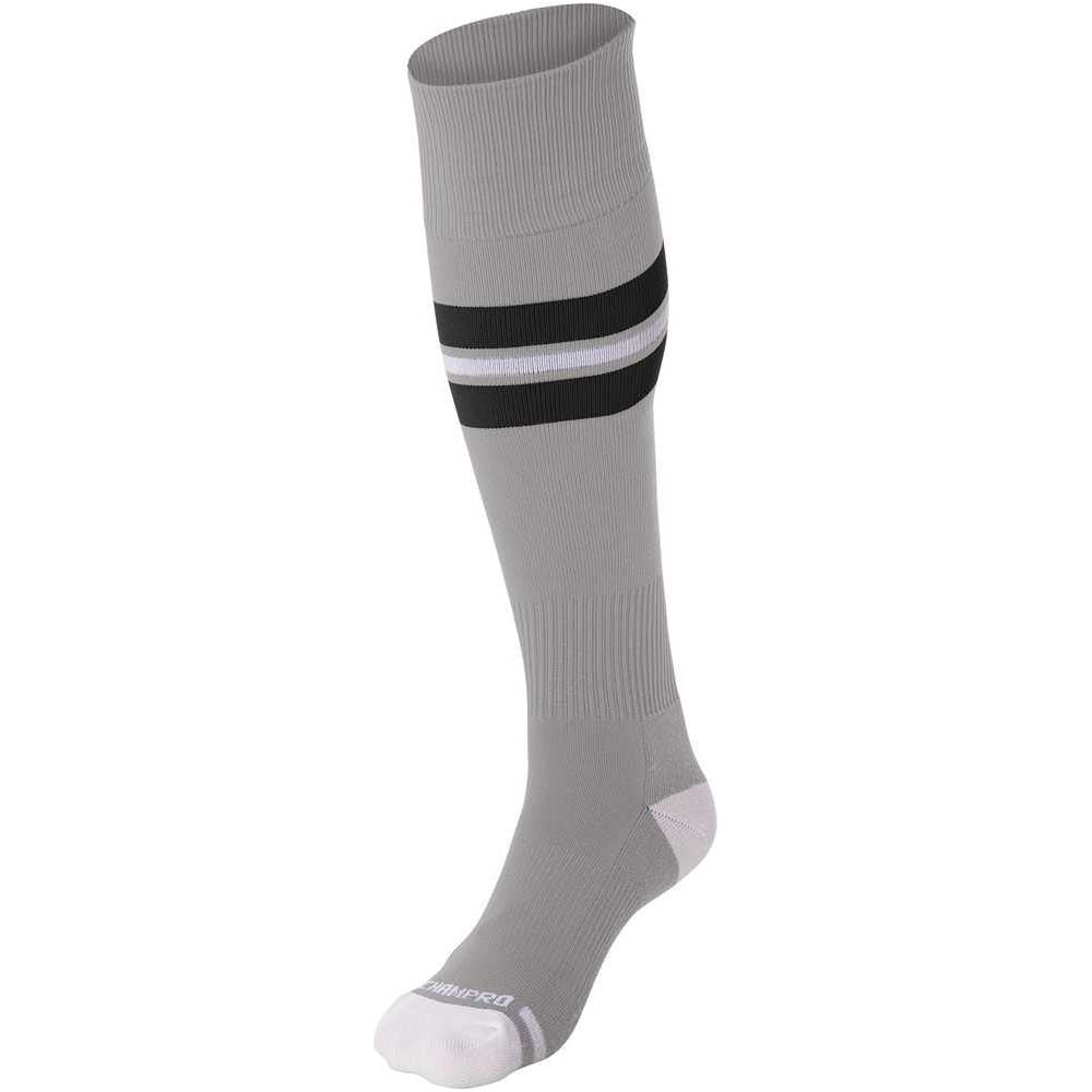 MULTI SPORT STRIPED SOCK | Champro AS3 Accessories Champro Sports Grey, Black, White X-Small