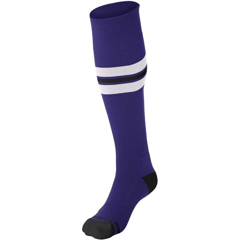 MULTI SPORT STRIPED SOCK | Champro AS3 Accessories Champro Sports Purple, White, Black Small