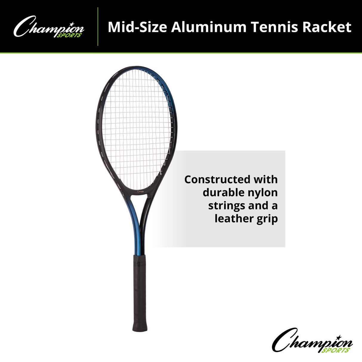 Champion Sports ALUMINUM TENNIS RACKET JUNIOR SIZE 24" L