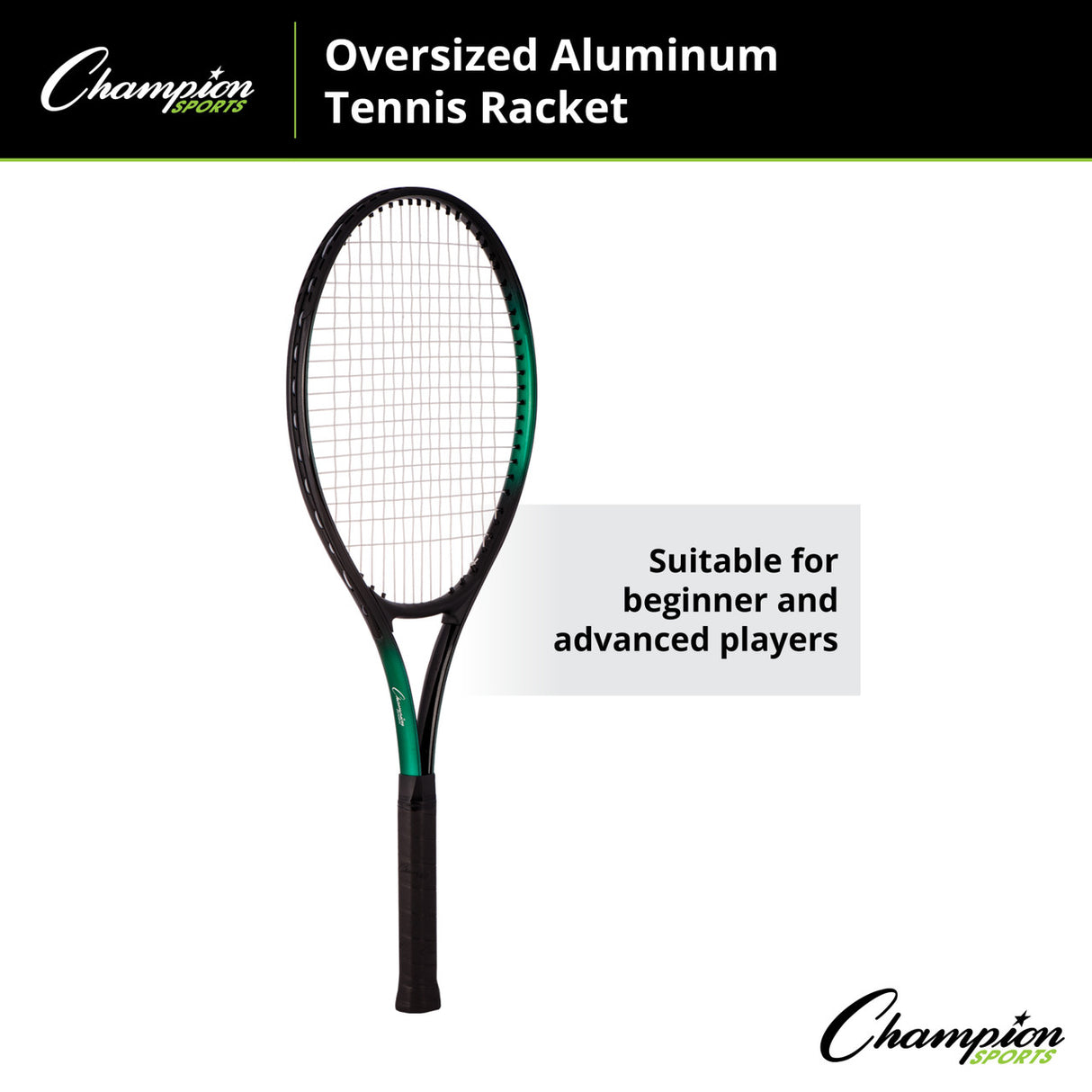 Champion Sports ALUMINUM TENNIS RACKET JUNIOR SIZE 24" L
