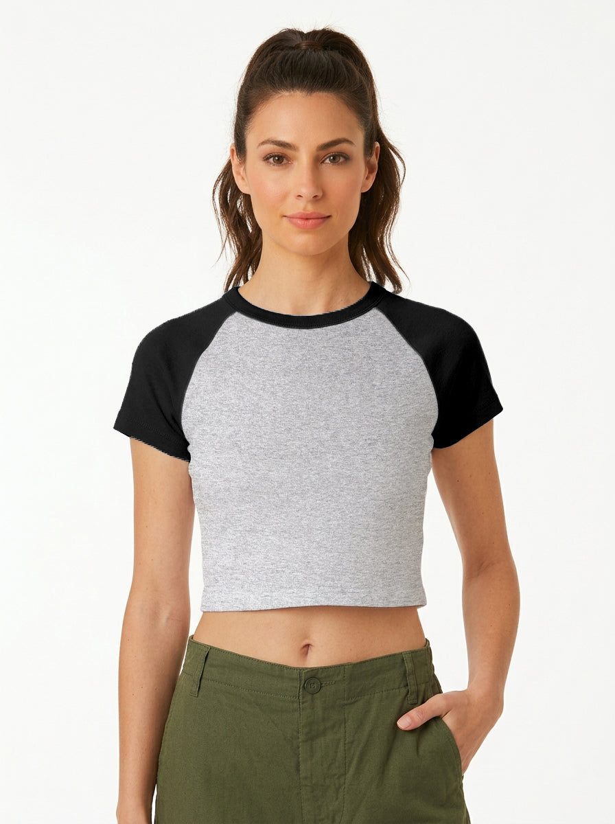 Joe's USA Premium Women's Micro Rib Raglan Baby Tee