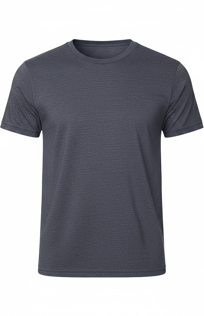 Royal Apparel B2001 Basic Supply Co. Unisex Short Sleeve 4.4 oz Blend Jersey Tee - Heather Navy