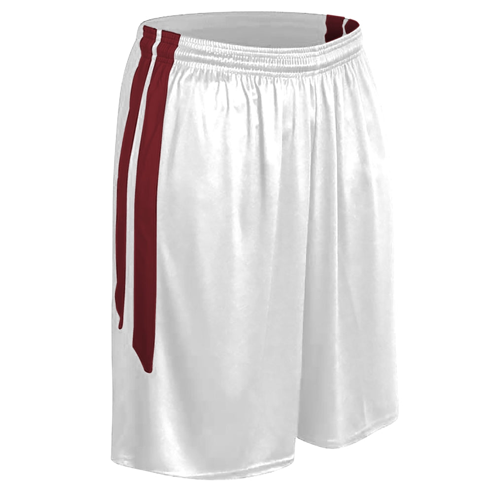 Champro DRI-GEAR® Muscle Basketball Short - WHITECARDINAL | Champro BBS9-WHITECARDINAL Champro WHITECARDINAL S