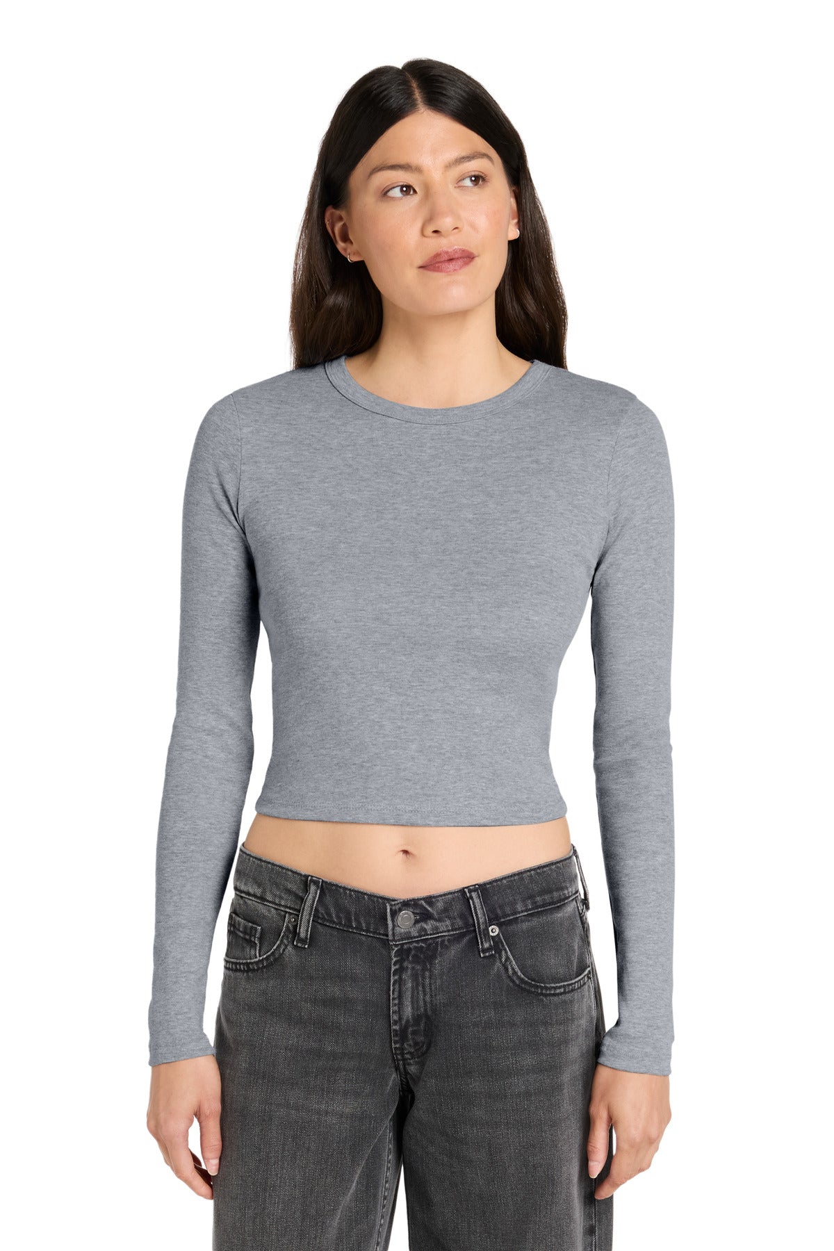 Joe's USA Premium Women's Micro Rib Long Sleeve Baby Tee