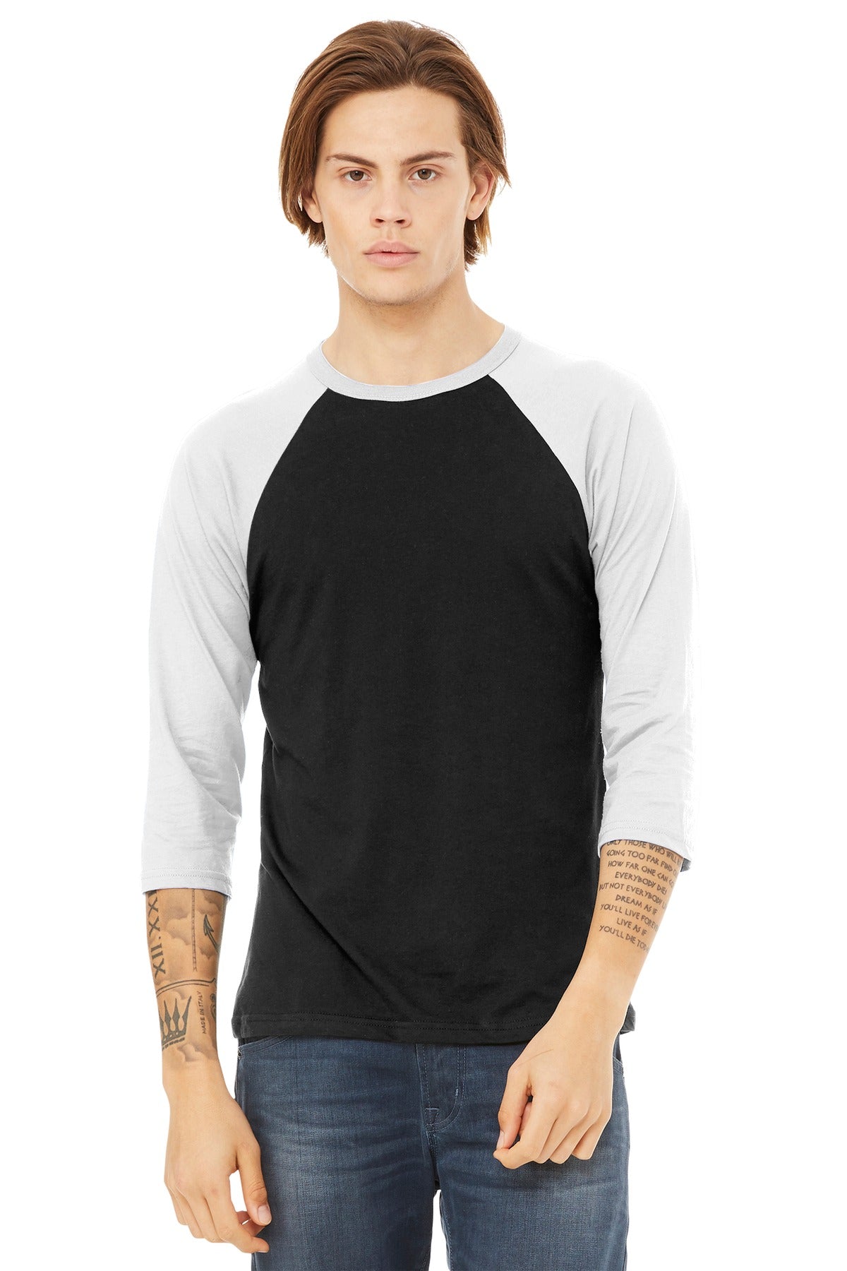 BELLA+CANVAS ® Unisex 3/4-Sleeve Baseball Tee. BC3200 - Bella + Canvas BC3200