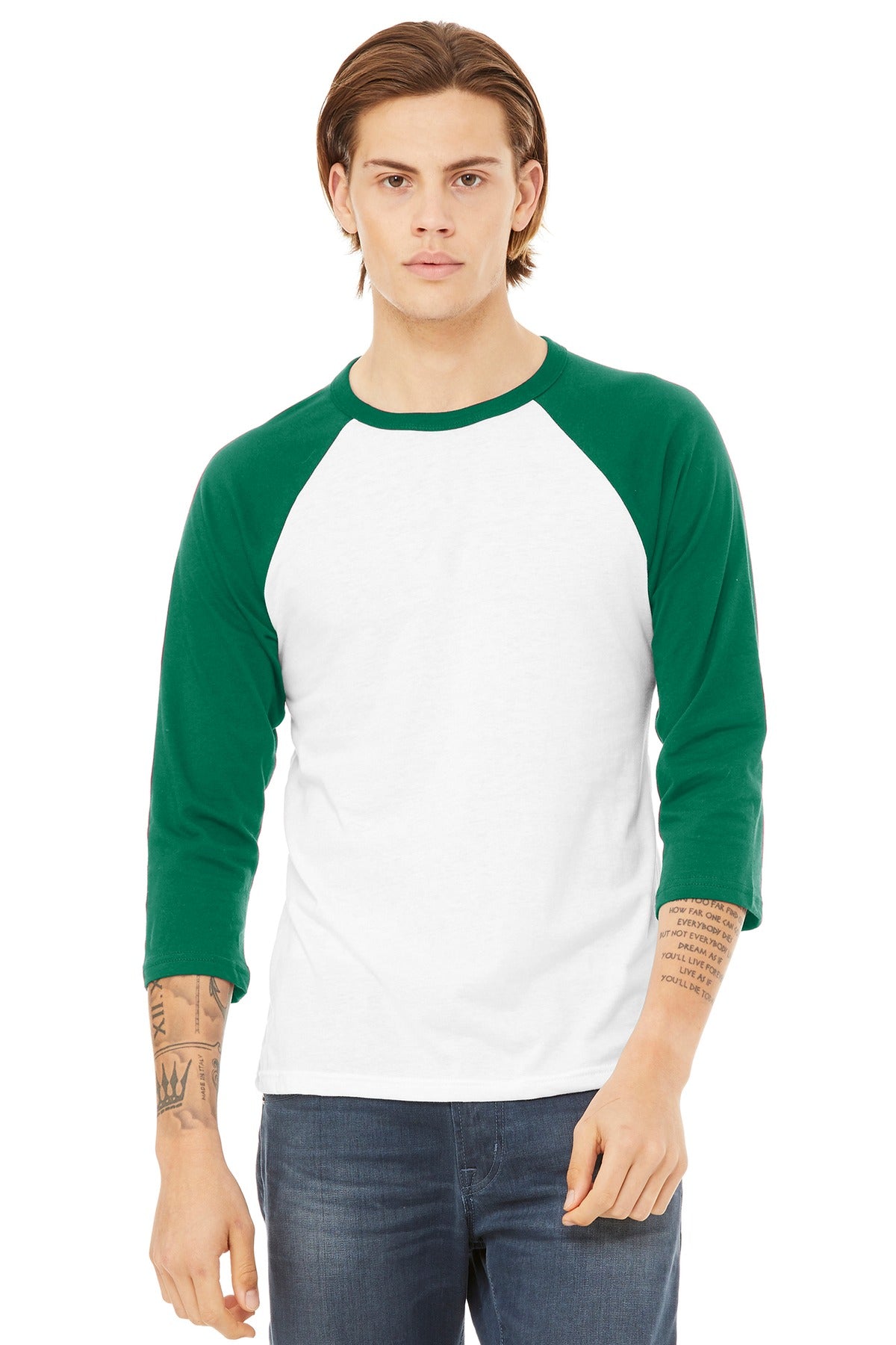 BELLA+CANVAS ® Unisex 3/4-Sleeve Baseball Tee. BC3200 - Bella + Canvas BC3200
