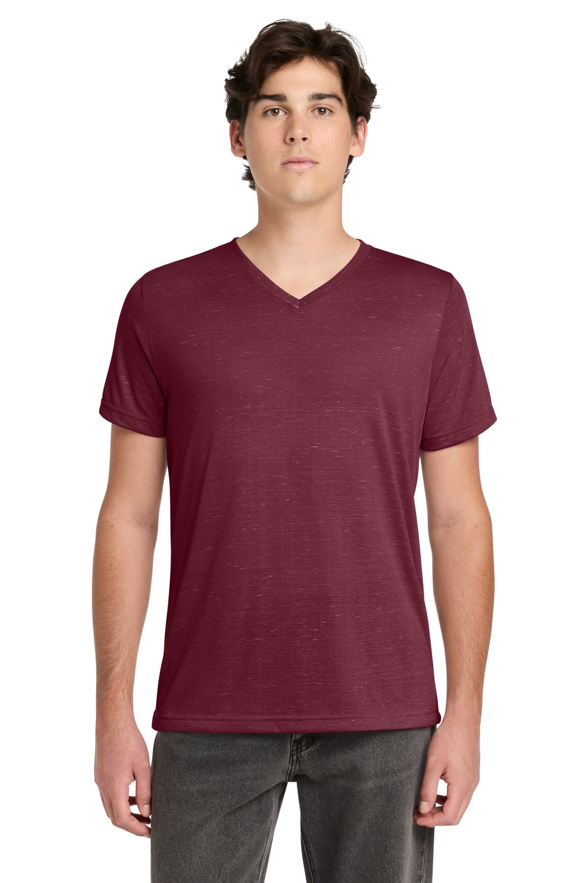Joe's USA Premium Unisex Textured Jersey V-Neck Tee