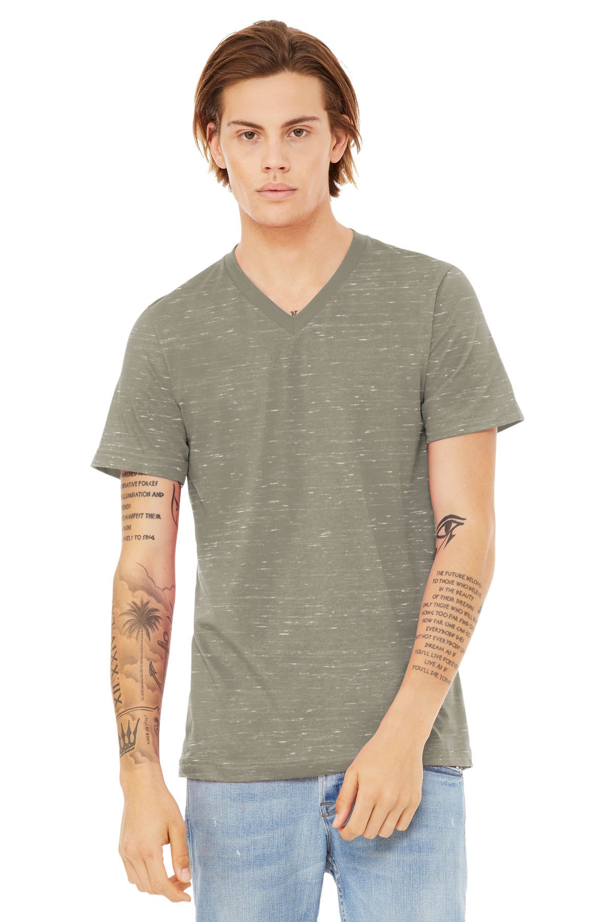 BELLA+CANVAS ® Unisex Textured Jersey V-Neck Tee BC3655 - Bella + Canvas BC3655