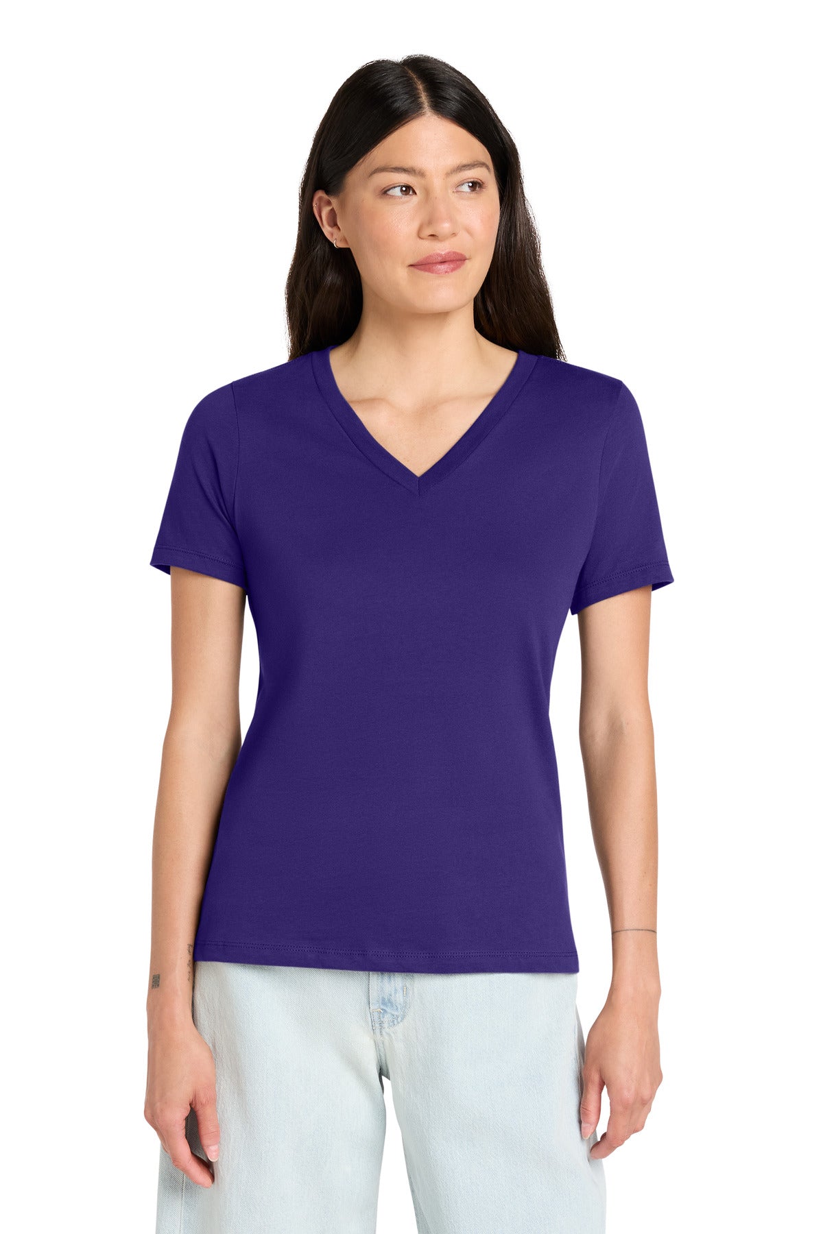 Joe's USA Premium Women's Relaxed Jersey Short Sleeve V-Neck Tee