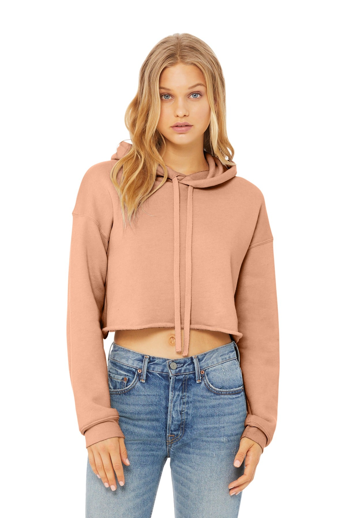 BELLA+CANVAS ® Women's Sponge Fleece Cropped Fleece Hoodie. BC7502 - Bella + Canvas BC7502