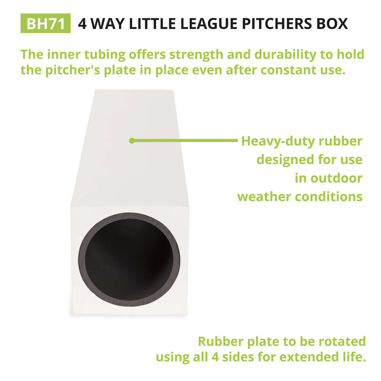 Champion Sports 4-WAY PITCHER'S BOX YOUTH, 18" X 4" X 4"