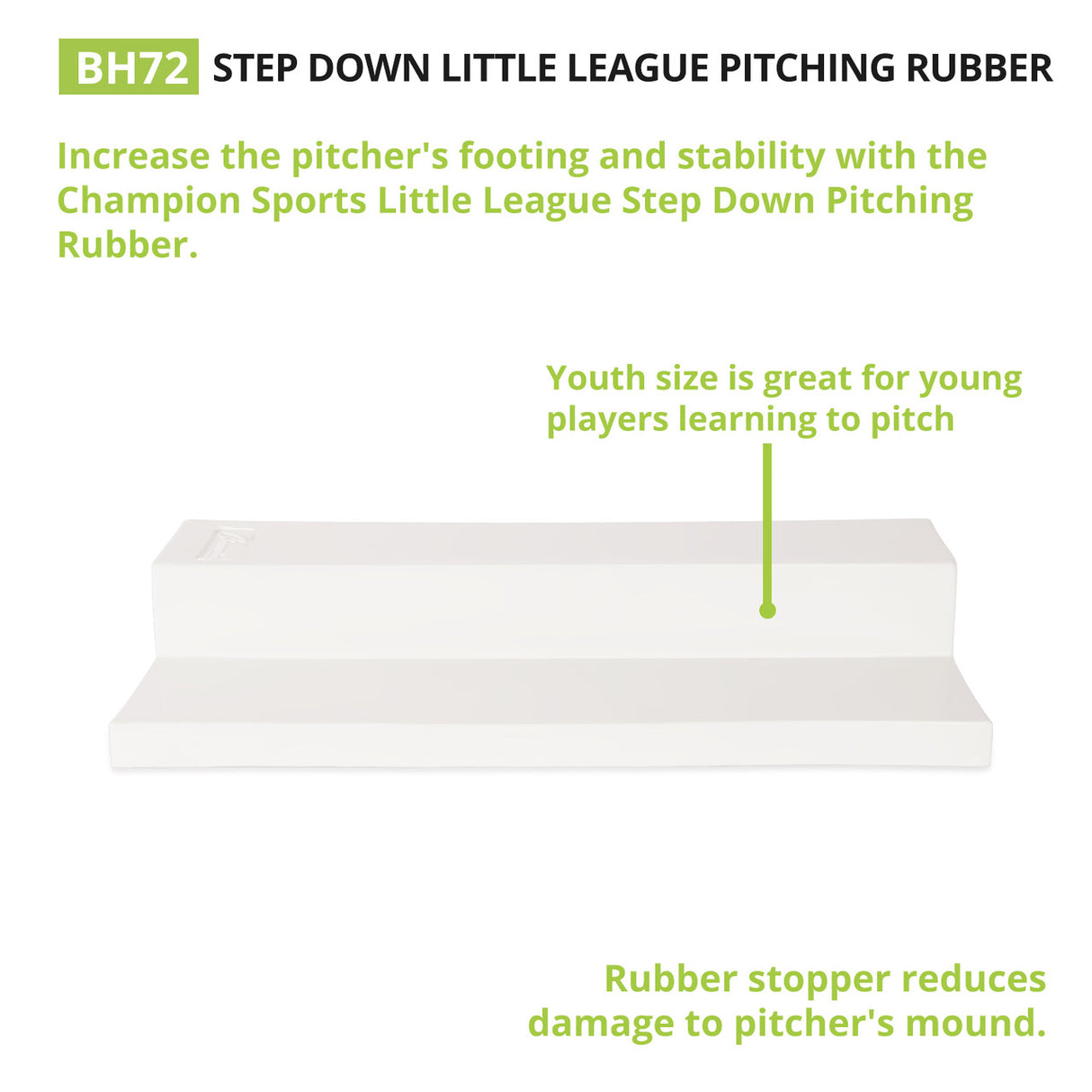 Champion Sports PRO STEP DOWN PITCHING RUBBER OFFICIAL