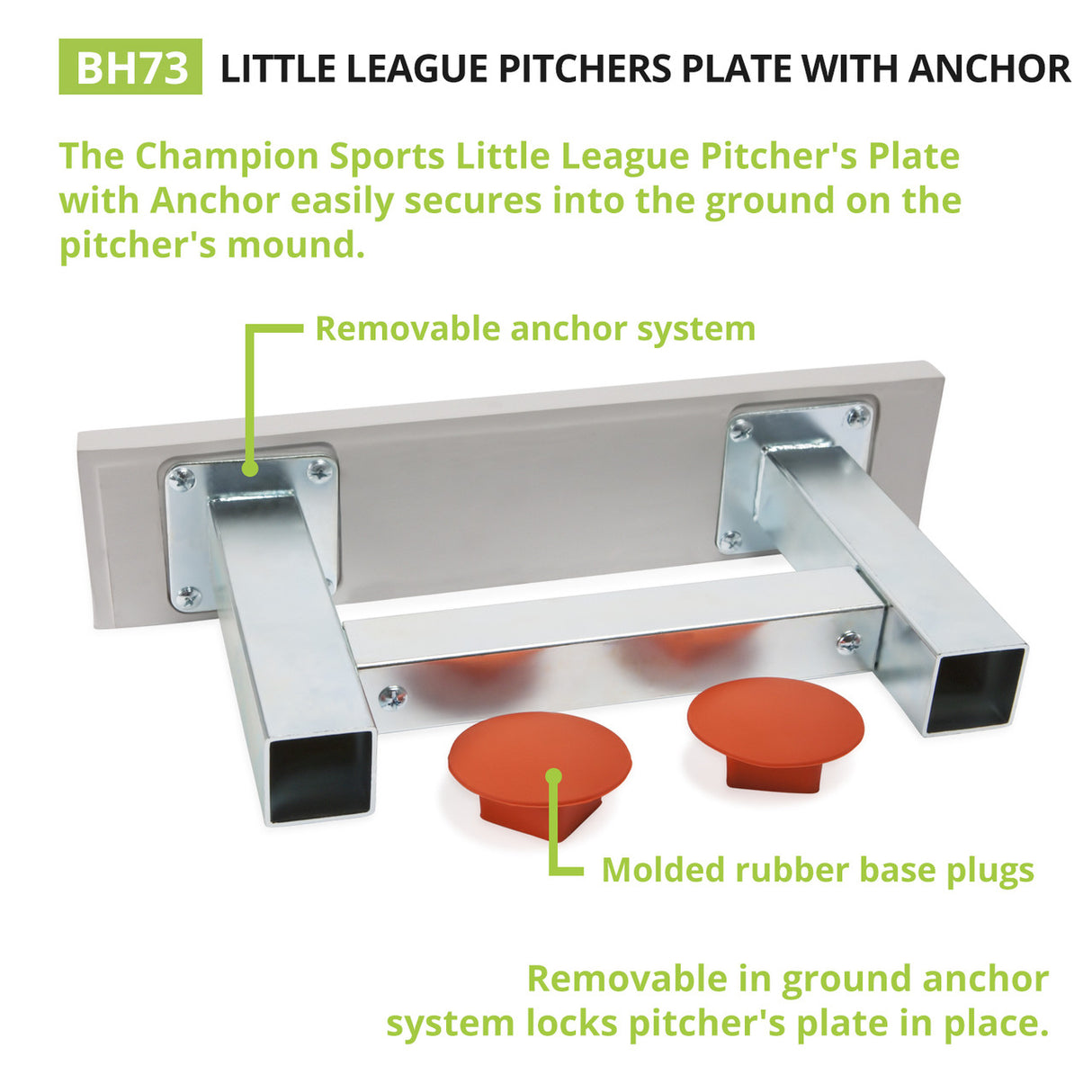 Champion Sports ANCHOR STYLE PITCHER'S PLATE OFFICIAL