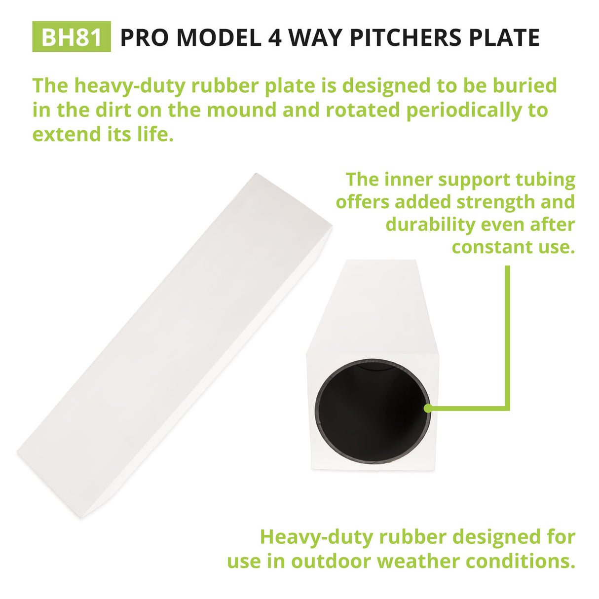 Champion Sports 4-WAY PITCHER'S BOX YOUTH, 18" X 4" X 4"