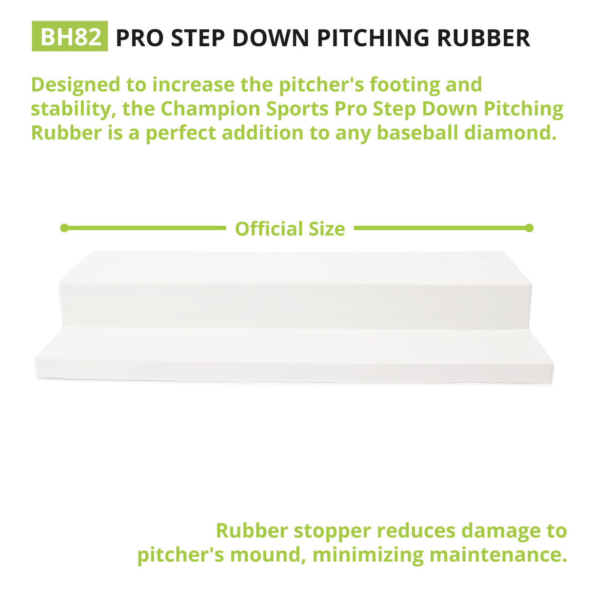 Champion Sports PRO STEP DOWN PITCHING RUBBER OFFICIAL