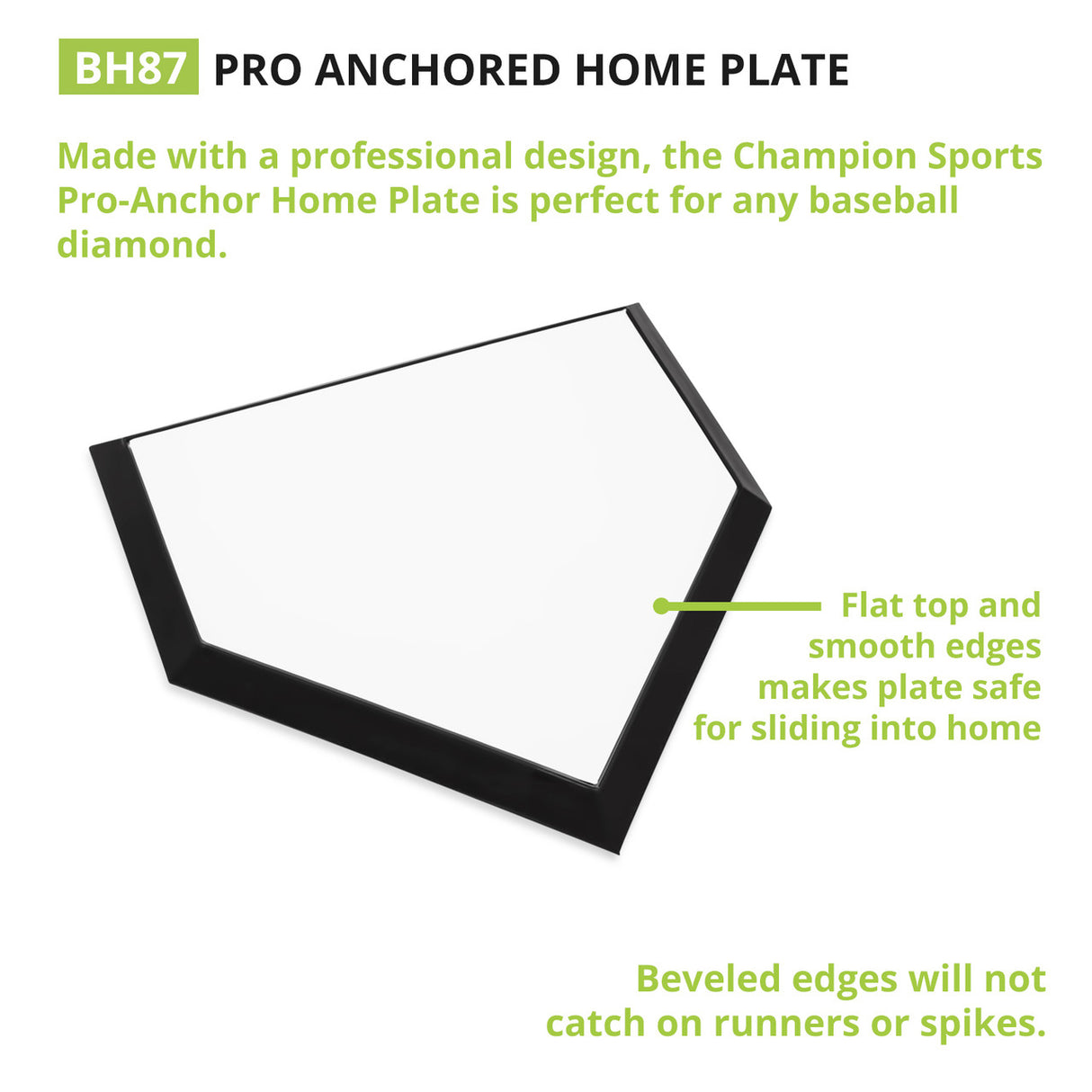 Champion Sports PRO ANCHORED HOME PLATE