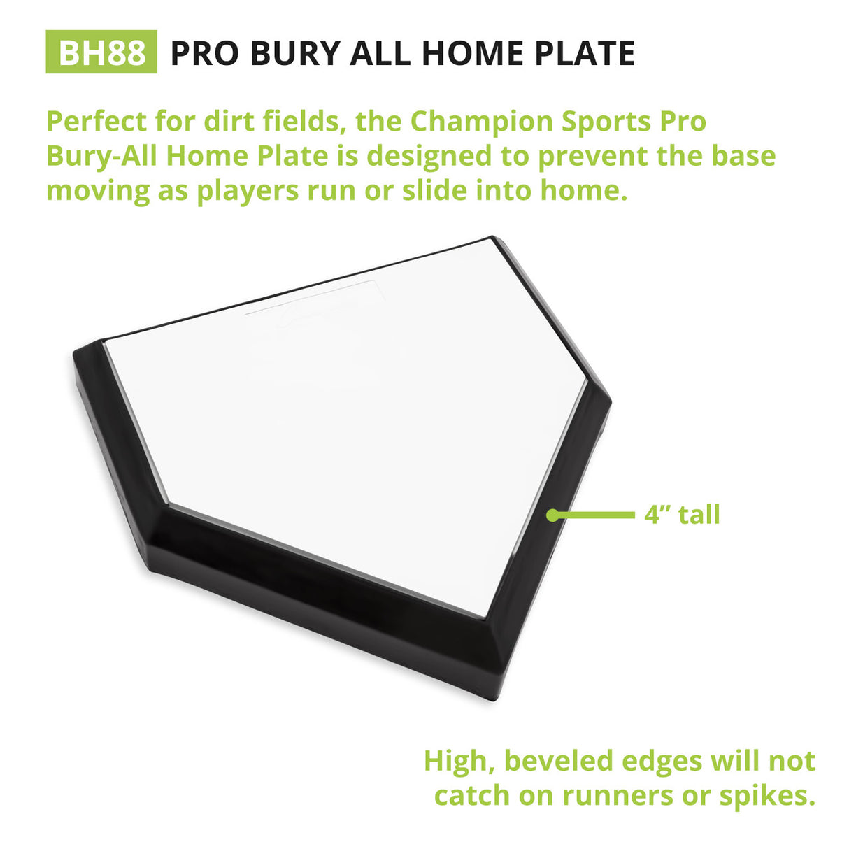 Champion Sports PRO BURY ALL HOME PLATE WITH PINE BOTTOM