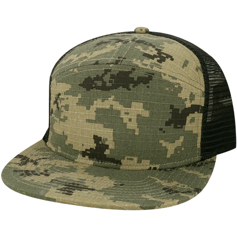 Legacy H7FB Hopback 7-Panel Flat Brim Trucker Hat - Wholesale