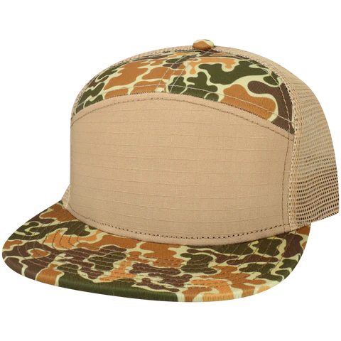 Legacy H7FB Hopback 7-Panel Flat Brim Trucker Hat - Wholesale