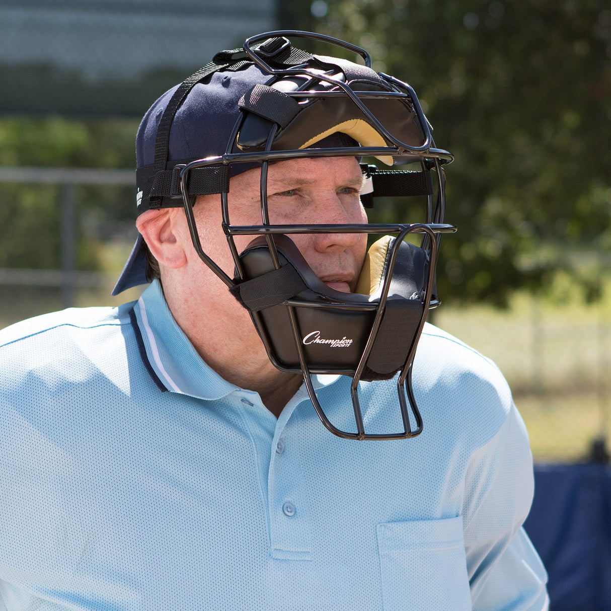 ULTRA LIGHTWEIGHT UMPIRE FACE MASK WITH EVERCLEAN BLACK