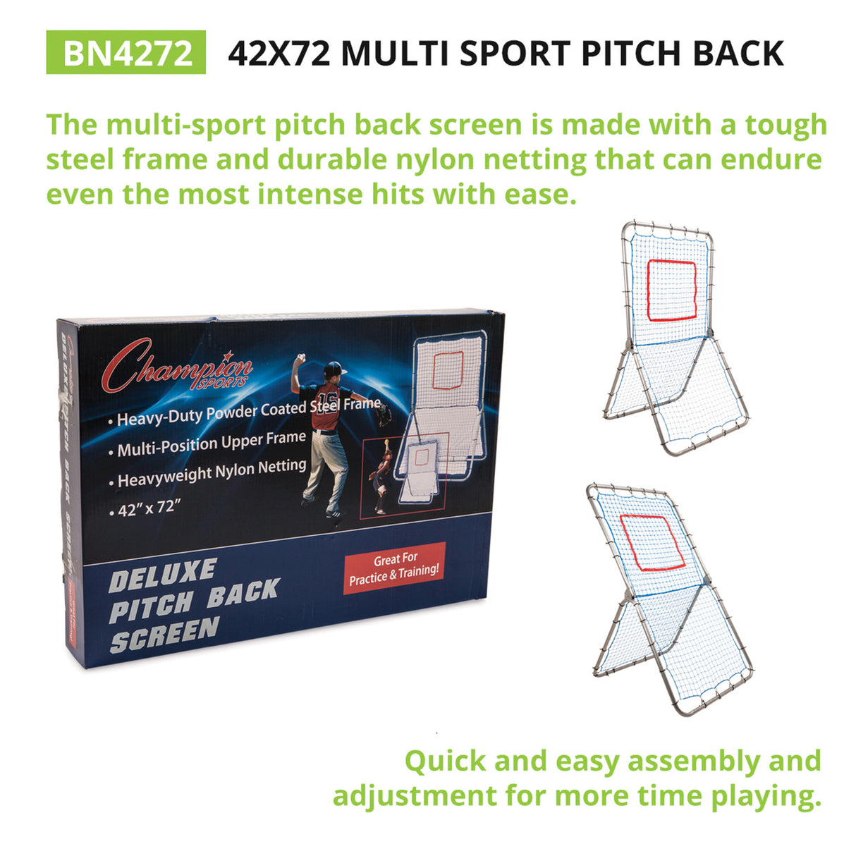 Champion Sports MULTISPORT PITCH BACK SCREEN