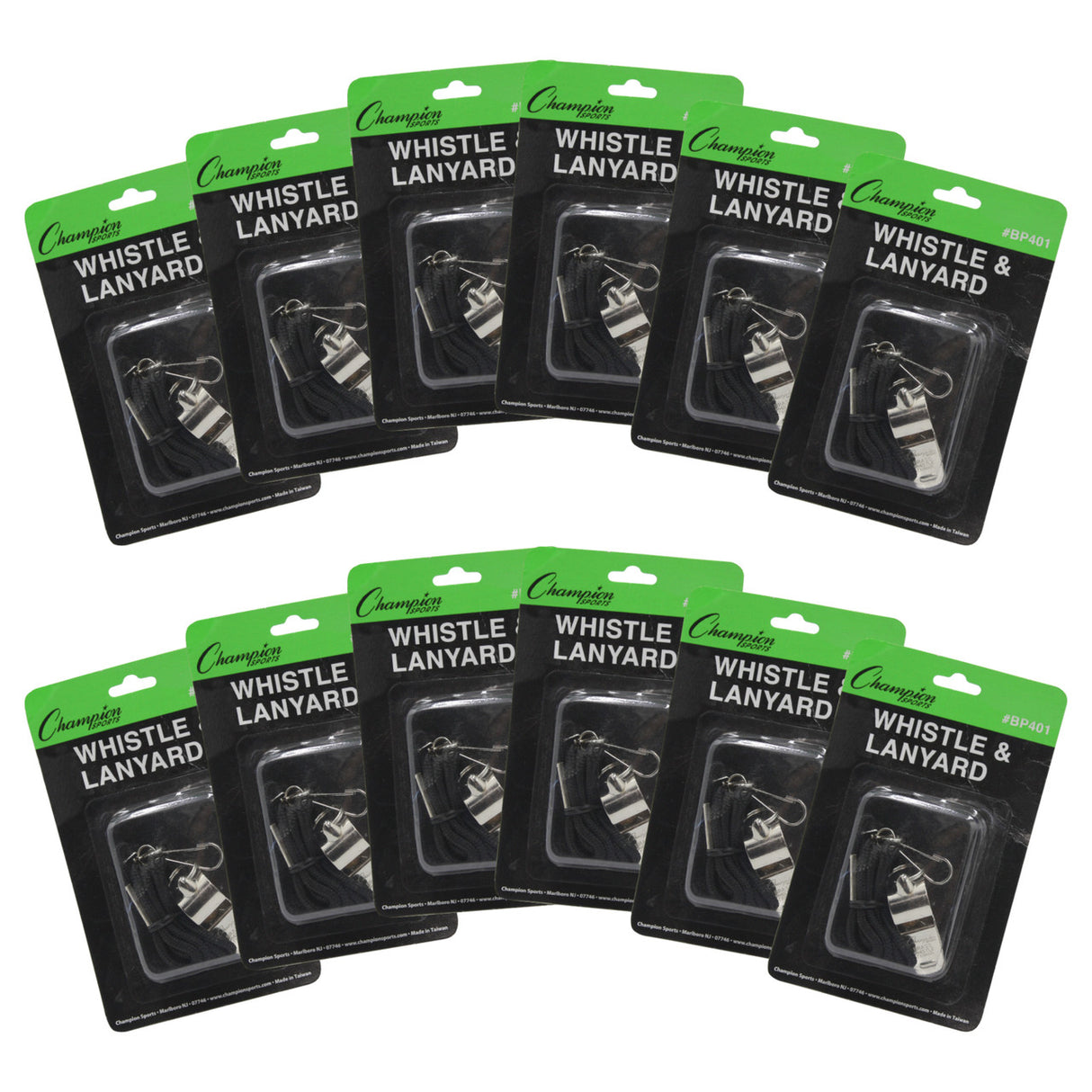 Champion Sports METAL WHISTLE AND LANYARD SET