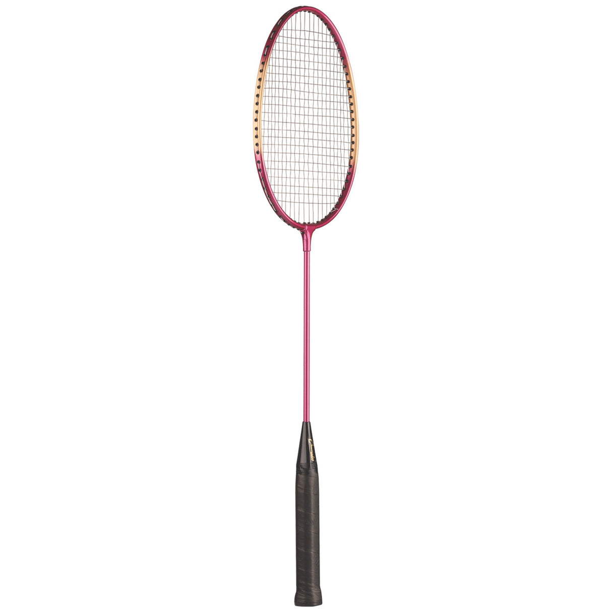 ALUMINUM BADMINTON RACKET WITH COATED STEEL STRINGS