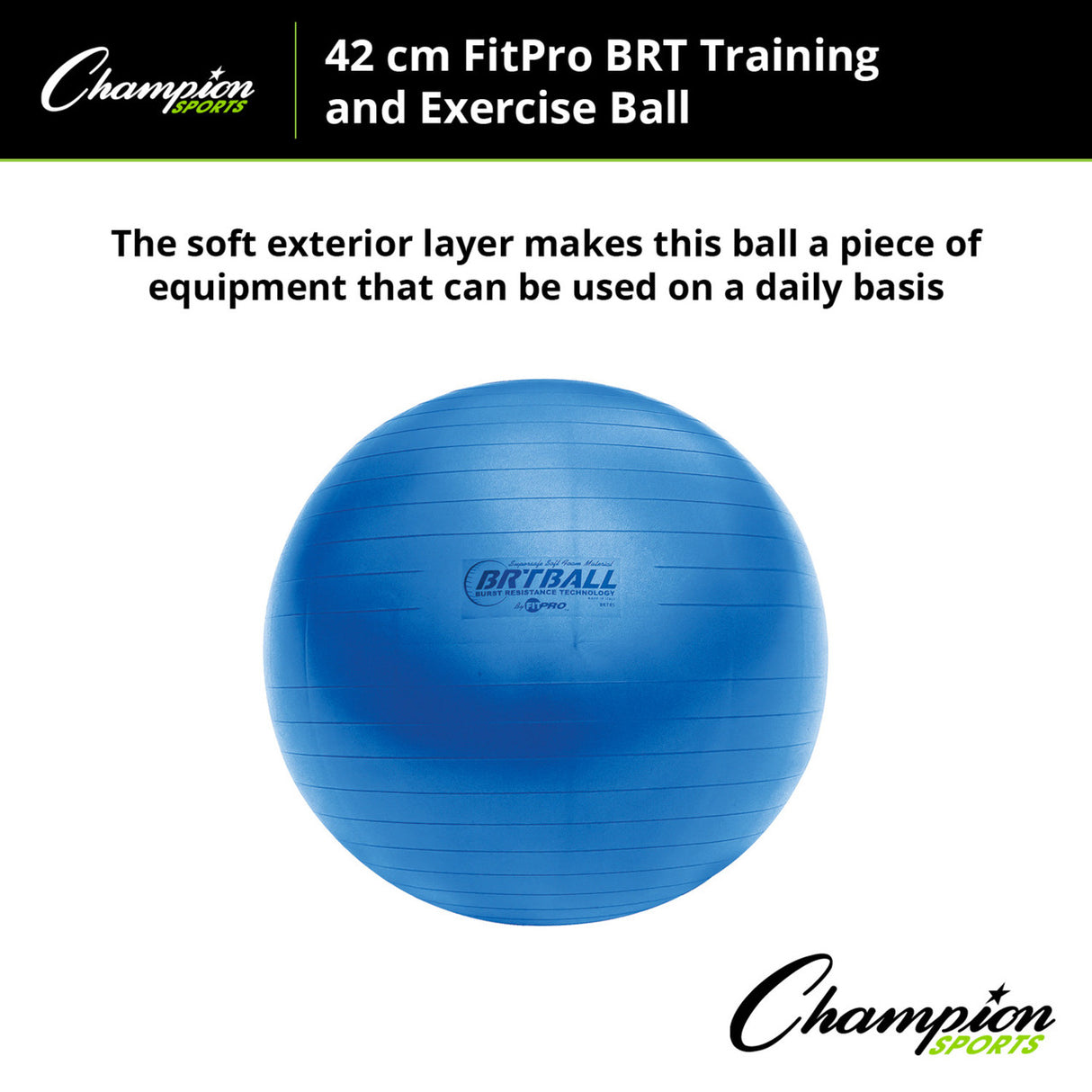 Champion Sports FITPRO BRT TRAINING & EXERCISE BALL 53 CM