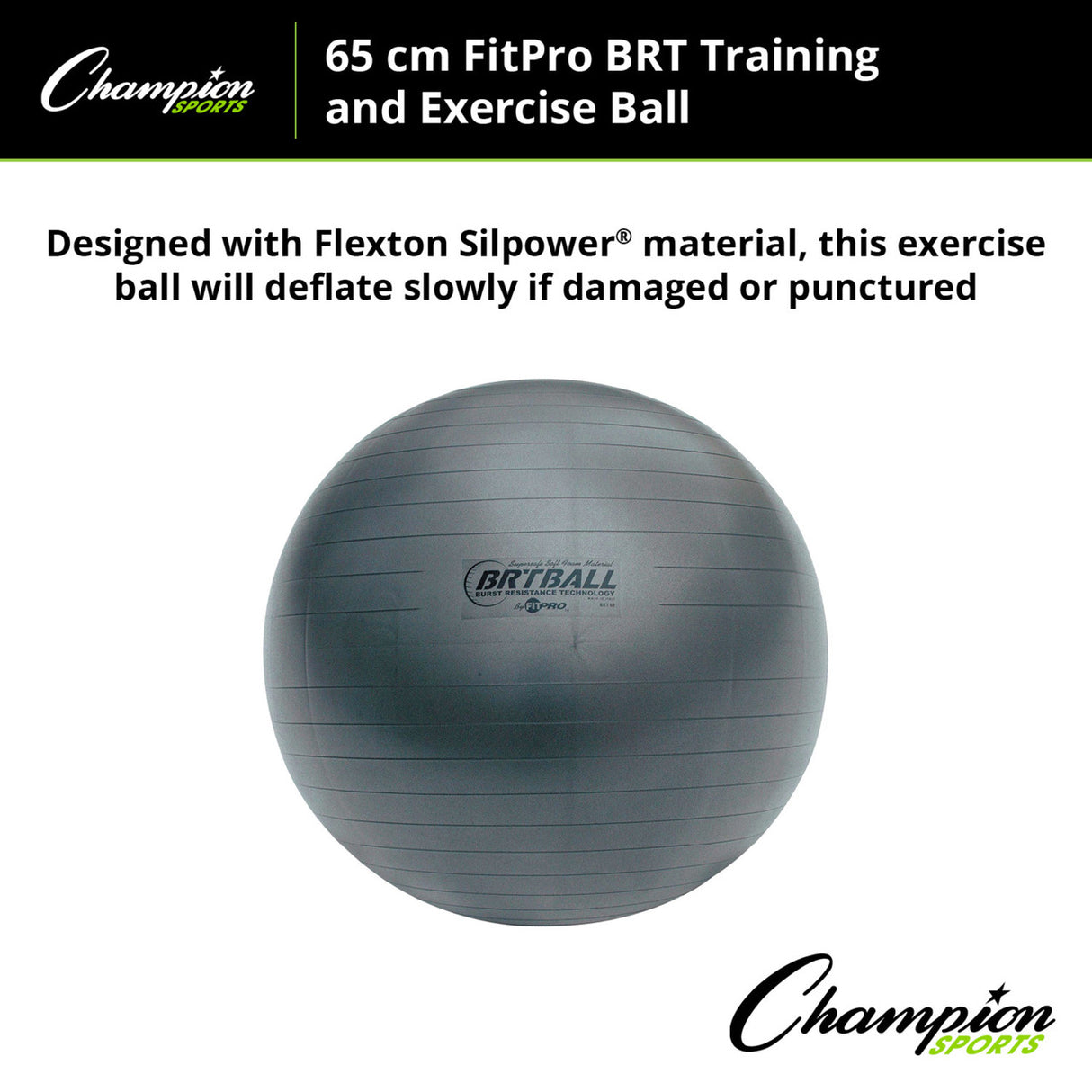 Champion Sports FITPRO BRT TRAINING & EXERCISE BALL 53 CM