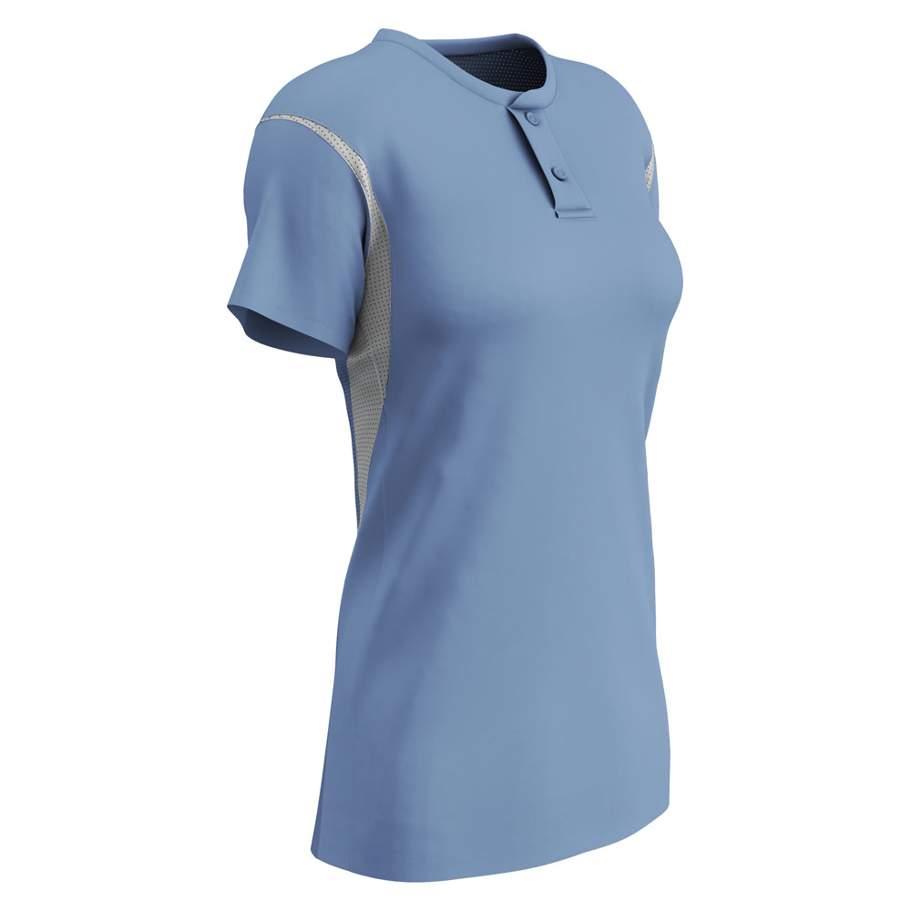 Champro Legacy 2-Button Softball Jersey | Champro BS28 Champro BLACKWHITE S