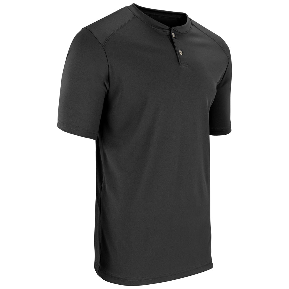 Champro DRI-GEAR® Two Button Jersey - BLACK | Champro BS53 Champro BLACK S