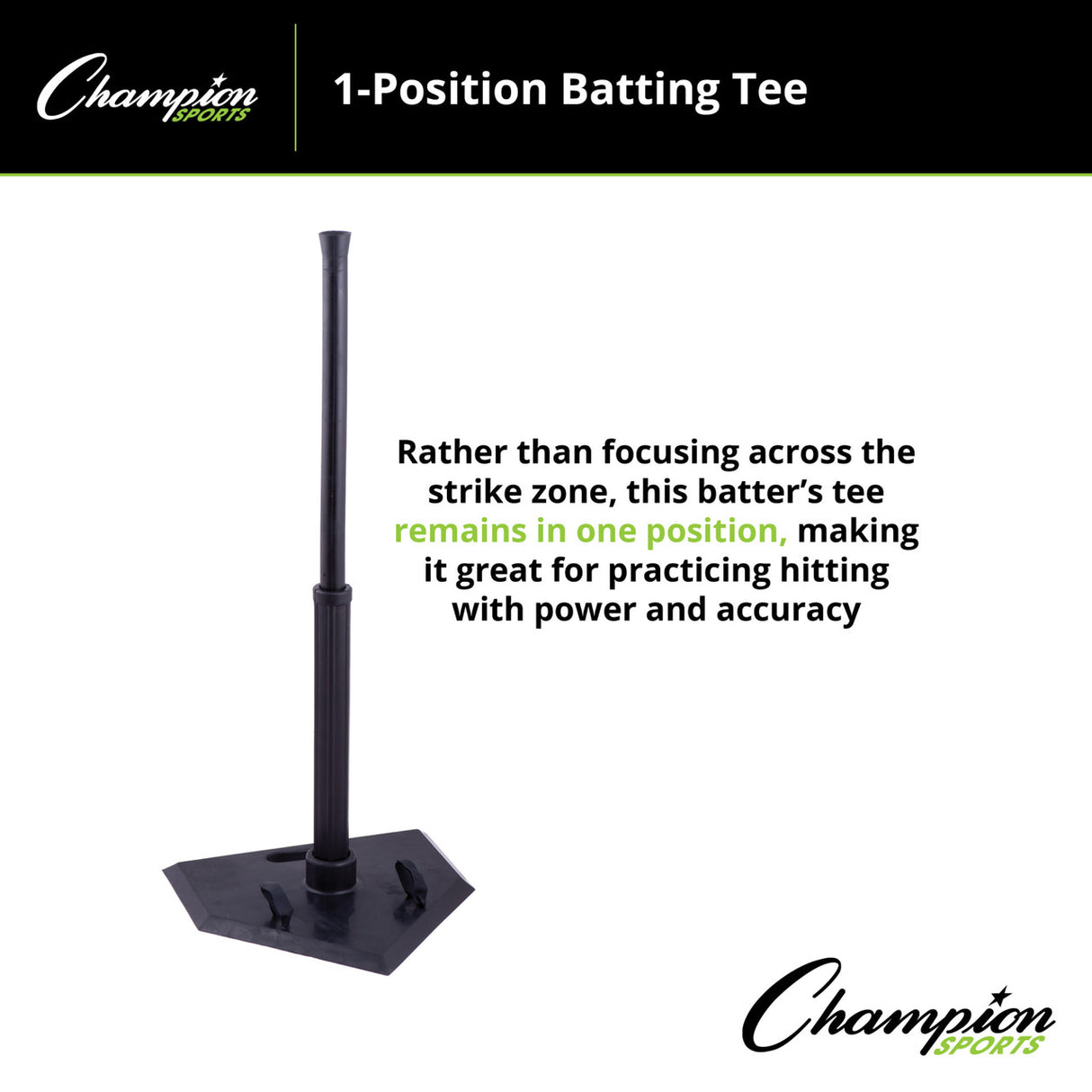 Champion Sports 1-POSITION BATTING TEE