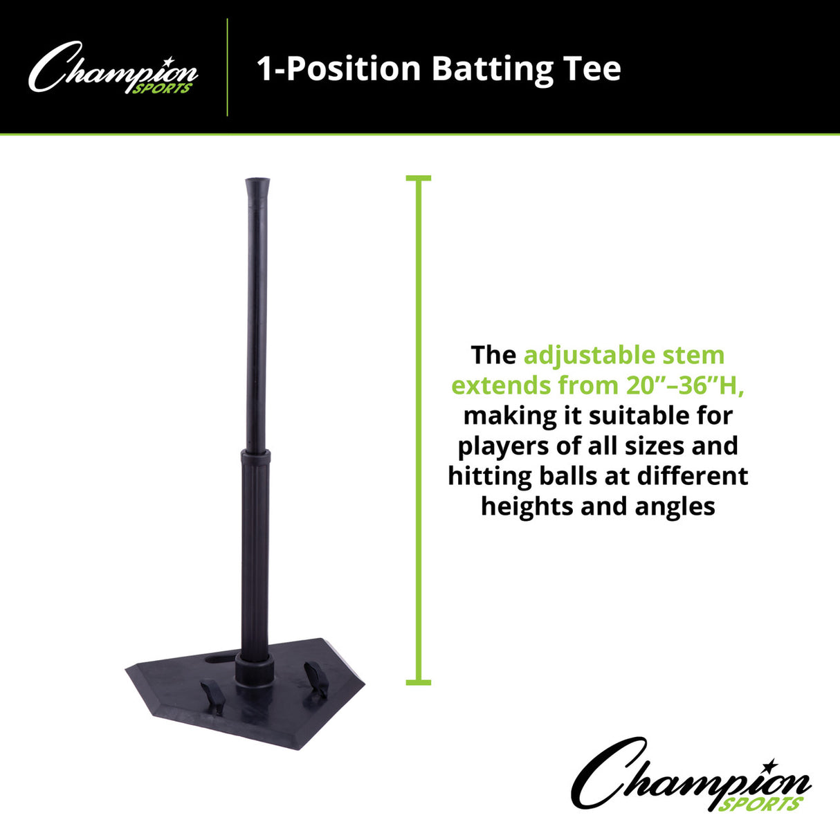 Champion Sports 1-POSITION BATTING TEE