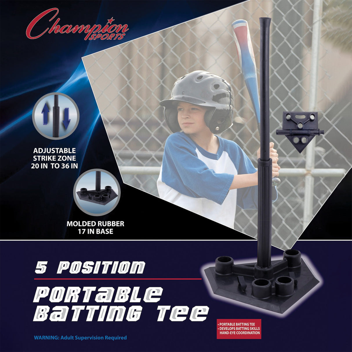 Champion Sports 5-POSITIONS BATTING TEE